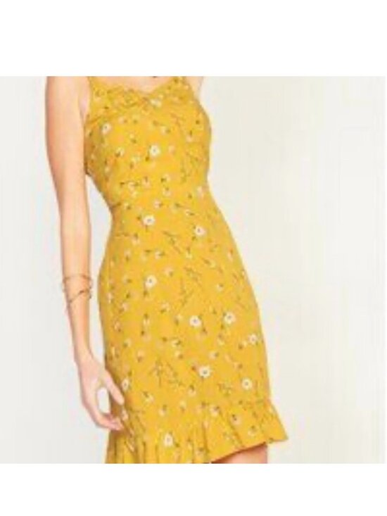 Old Navy Dresses & Skirts - Yellow Floral Ruffled Mini Sun Dress